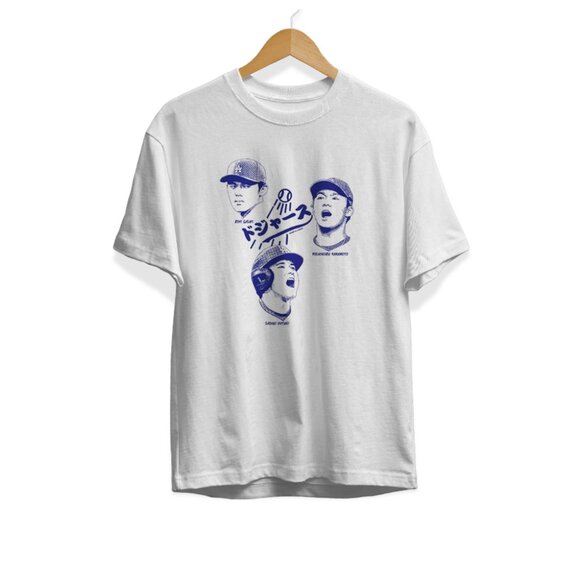 Blue Baseball-Inspired Graphic T-Shirt | Made in Japan Style Unisex Tee - Picture 2 of 5